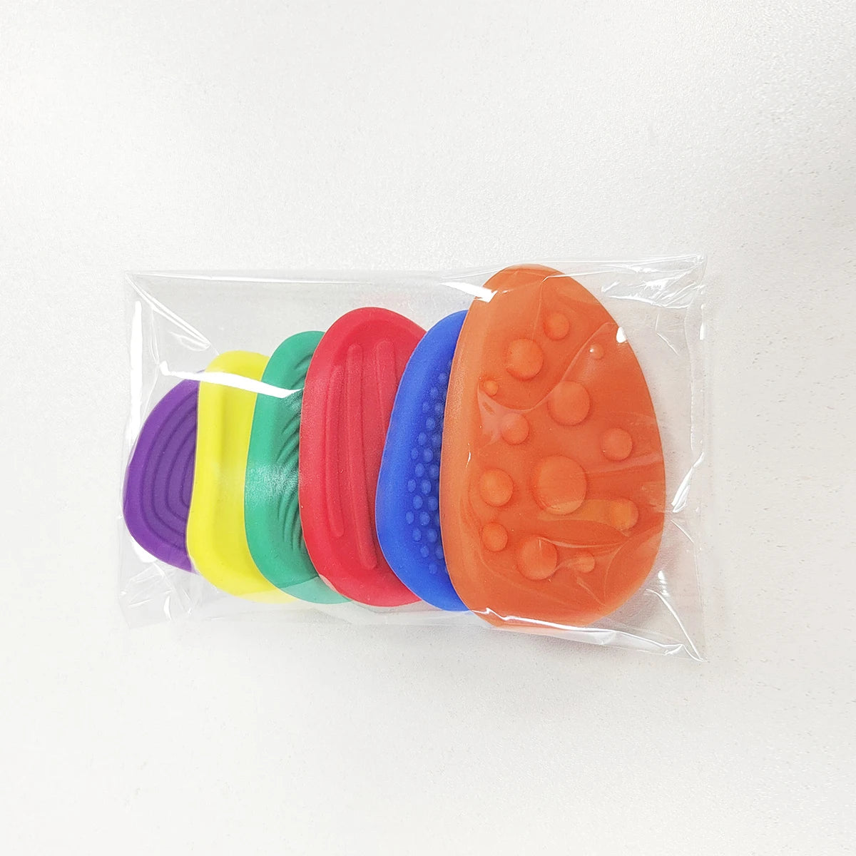 2025 New Fidget Toys Adults Sensory Silicone Stone 6 Pack Textured for Autism Kids Calming down Fidget Stress Relief Toys