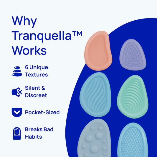 Sensory Fidget Toys Stone for Kids 6 Pack Textured Soft Worry Stone for Autism ADHD Teens Anxiety Stress Relief Toys Set